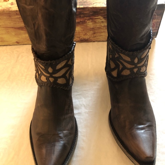 New in box Old Gringo leather brown cowboy boots - Picture 5 of 9